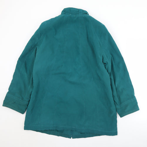 BM Womens Green   Overcoat Coat Size M  Zip