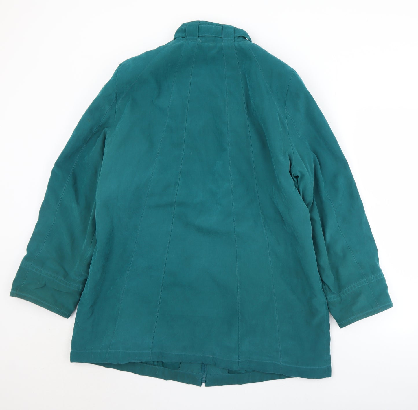 BM Womens Green   Overcoat Coat Size M  Zip
