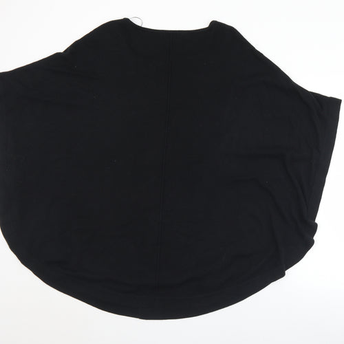 George Womens Black Round Neck  Acrylic Shrug Jumper Size L