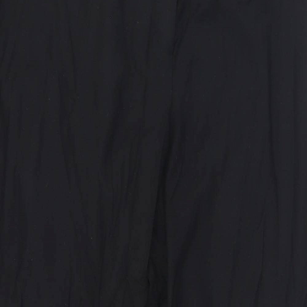 NEXT Womens Black  Polyester Trousers  Size 16 L28 in Regular Button