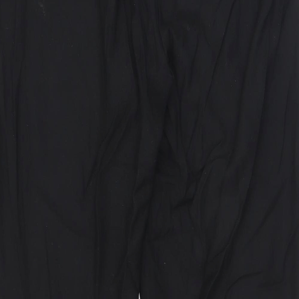 NEXT Womens Black  Polyester Trousers  Size 16 L28 in Regular Button