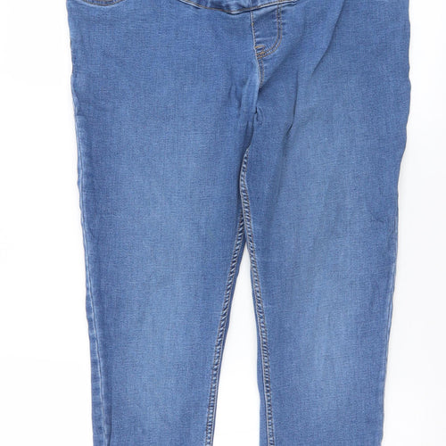 New Look Womens Blue  Cotton Jegging Jeans Size 14 L26 in Regular  - Maternity