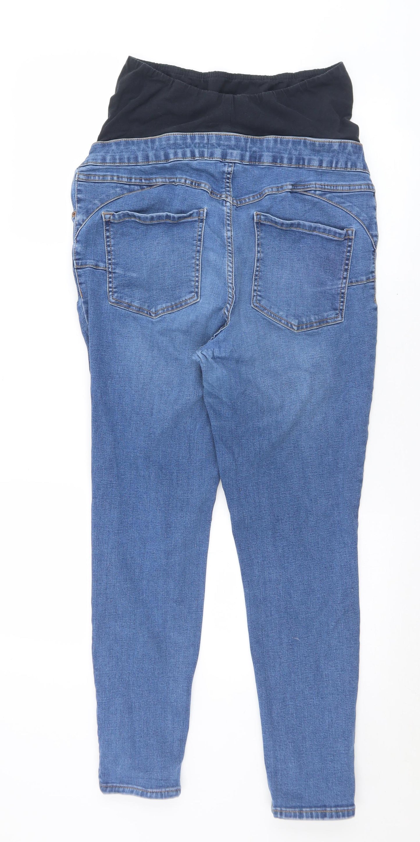 New Look Womens Blue  Cotton Jegging Jeans Size 14 L26 in Regular  - Maternity