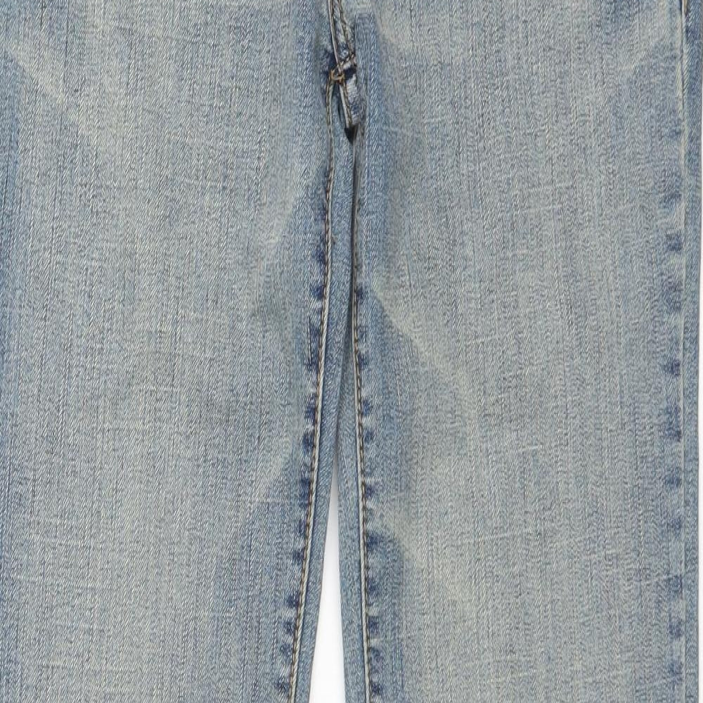 Bay Womens Blue  Cotton Bootcut Jeans Size 14 L32 in Regular Button