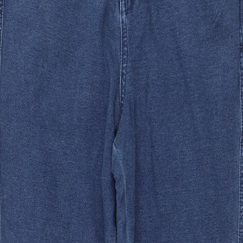 Dream Jeannes Womens Blue  Cotton Straight Jeans Size 14 L30 in Regular Button - Stretch