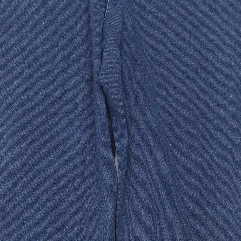 Dream Jeannes Womens Blue  Cotton Straight Jeans Size 14 L30 in Regular Button - Stretch