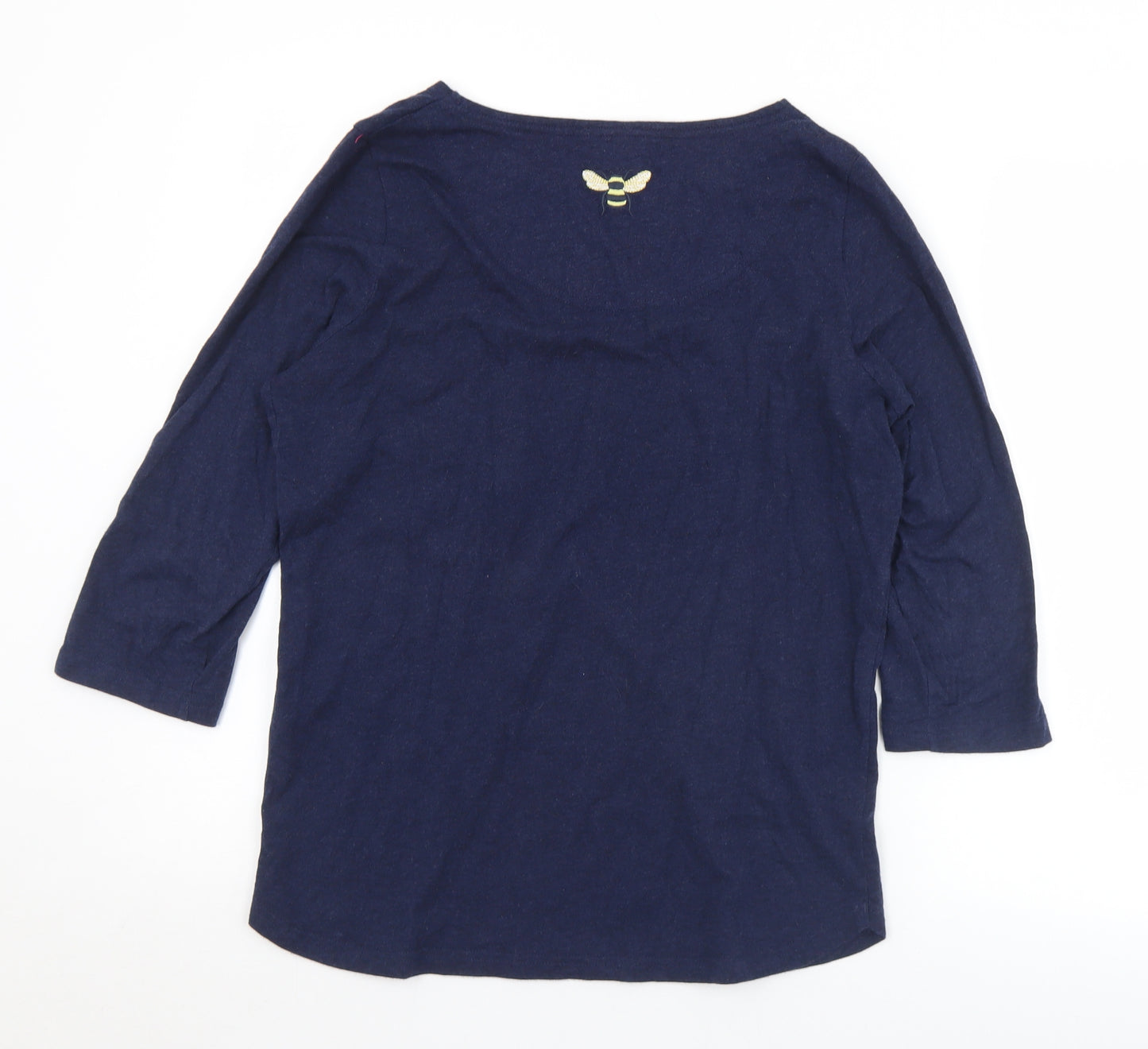 Joules Womens Blue  Cotton Basic T-Shirt Size M Round Neck
