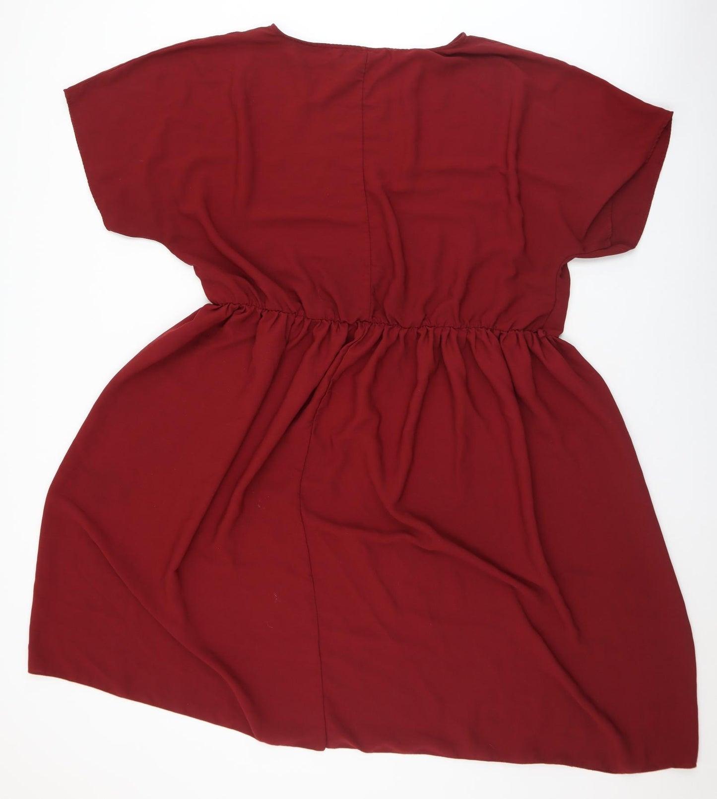 George Womens Red  Polyester Fit & Flare  Size 24  Round Neck