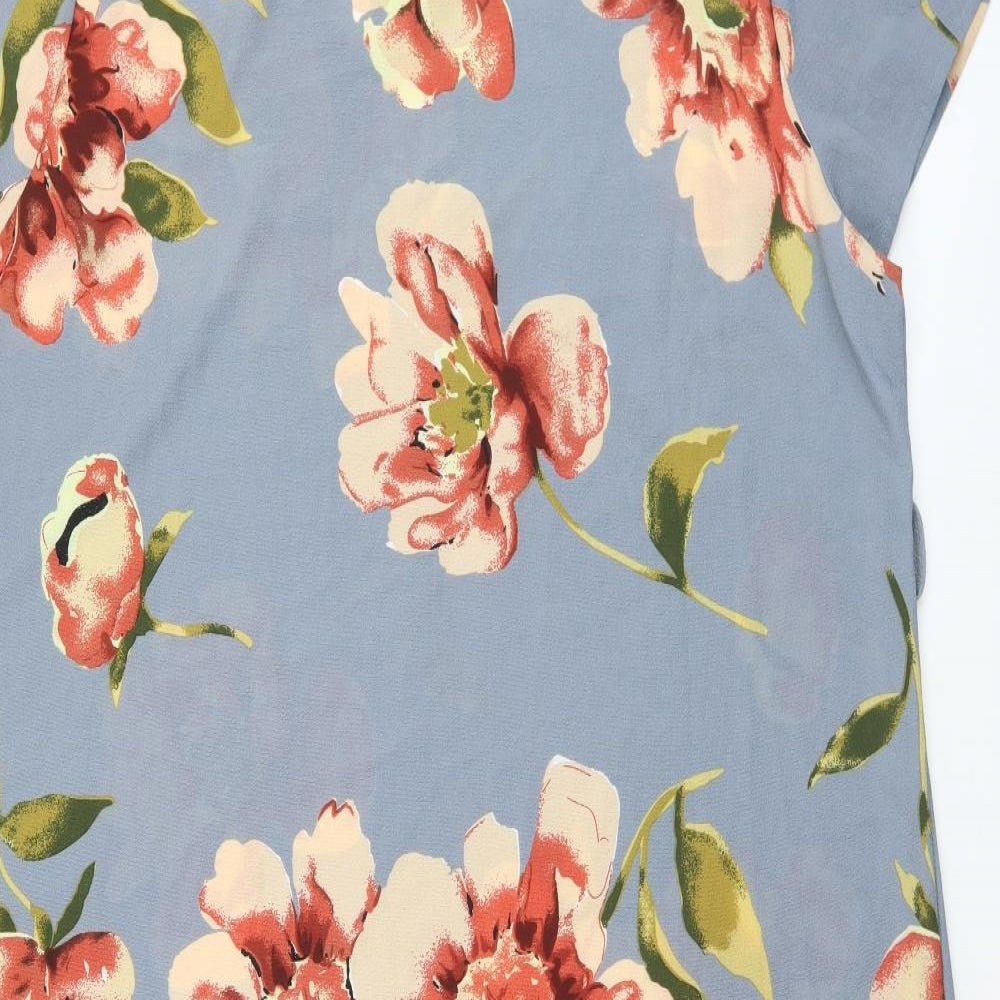 Preworn Womens Multicoloured Floral Polyester A-Line  Size 4XL  Round Neck Button