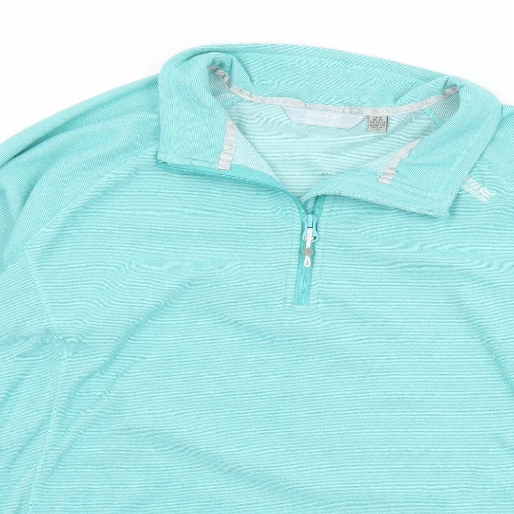 Regatta Womens Green Collared  Polyester Pullover Jumper Size 18