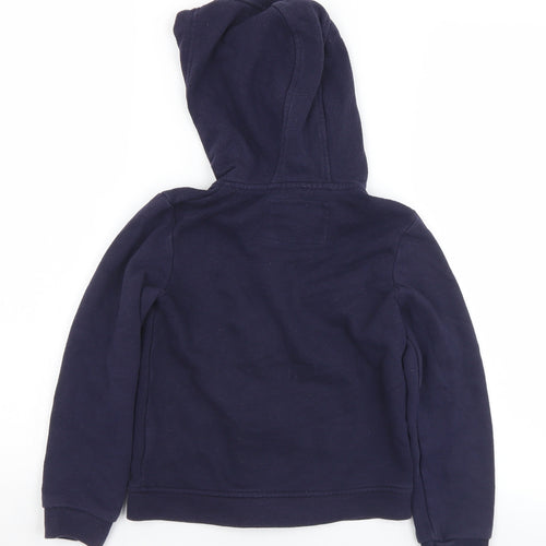 YD Boys Blue  Cotton Full Zip Hoodie Size 7-8 Years  Zip