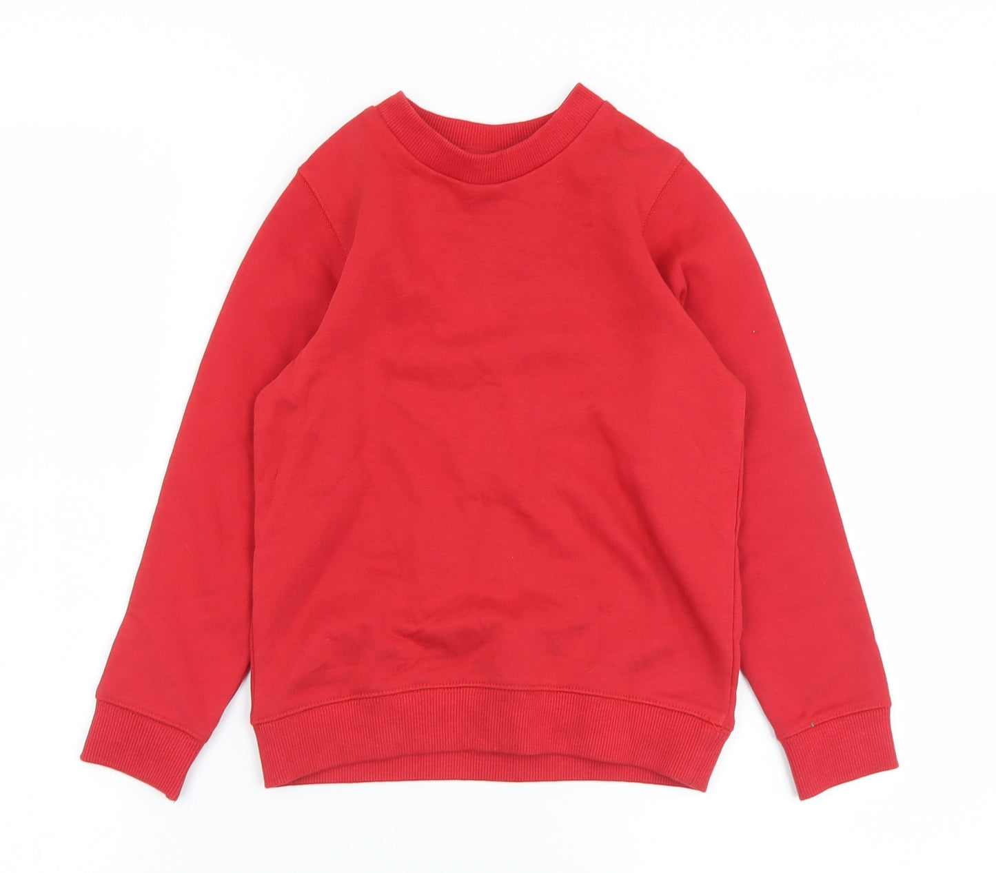 TU Boys Red  Cotton Pullover Sweatshirt Size 5 Years   - School