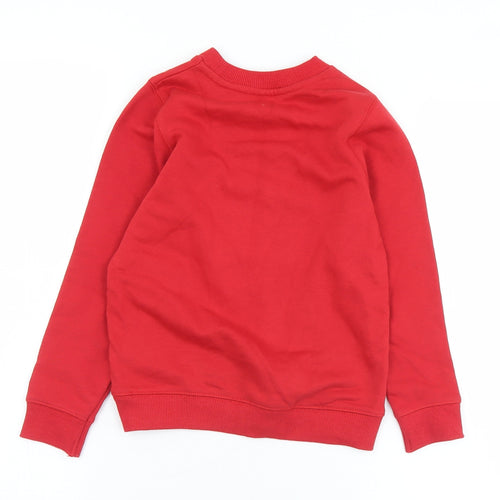 TU Boys Red  Cotton Pullover Sweatshirt Size 5 Years   - School
