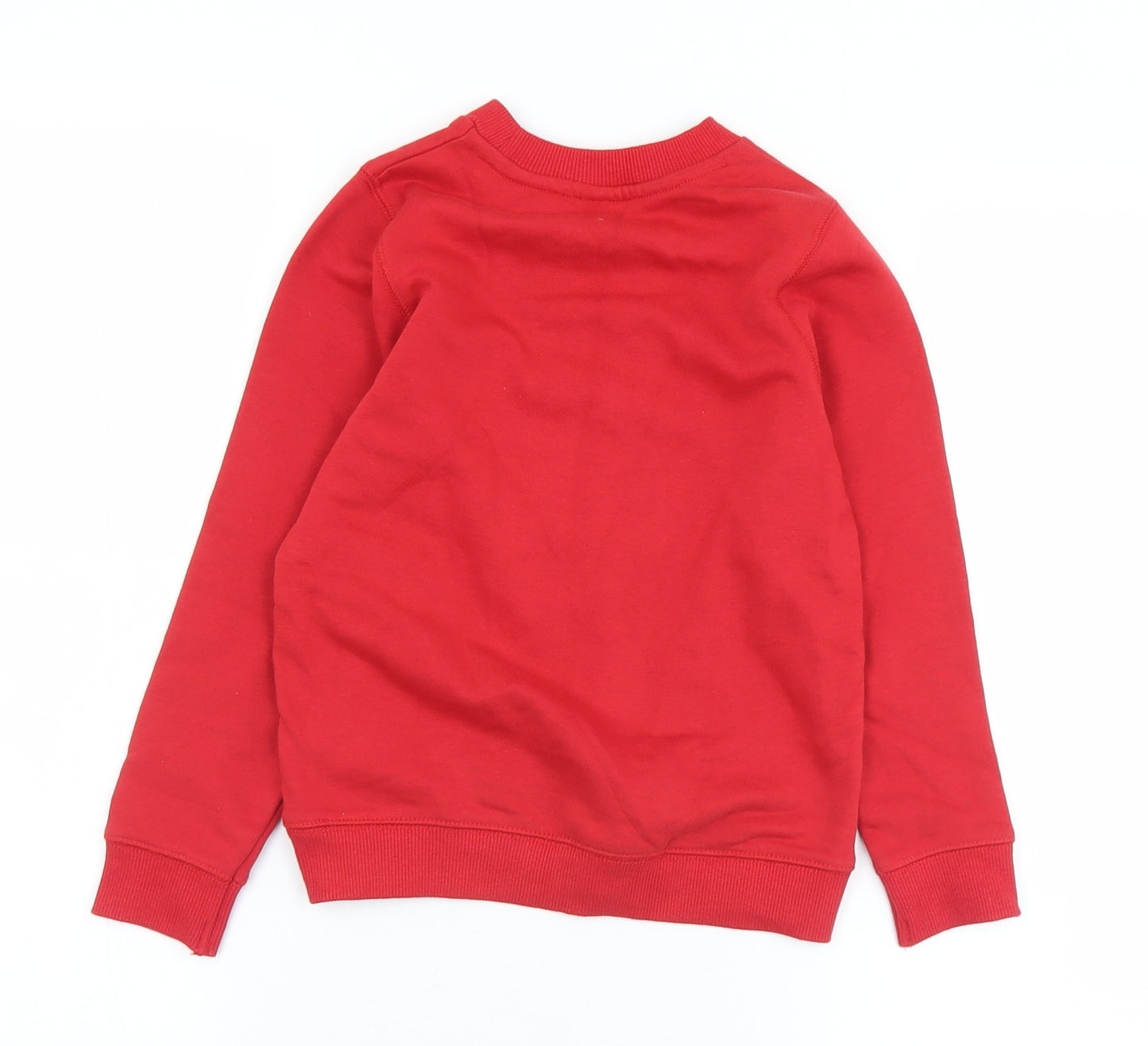 TU Boys Red  Cotton Pullover Sweatshirt Size 5 Years   - School