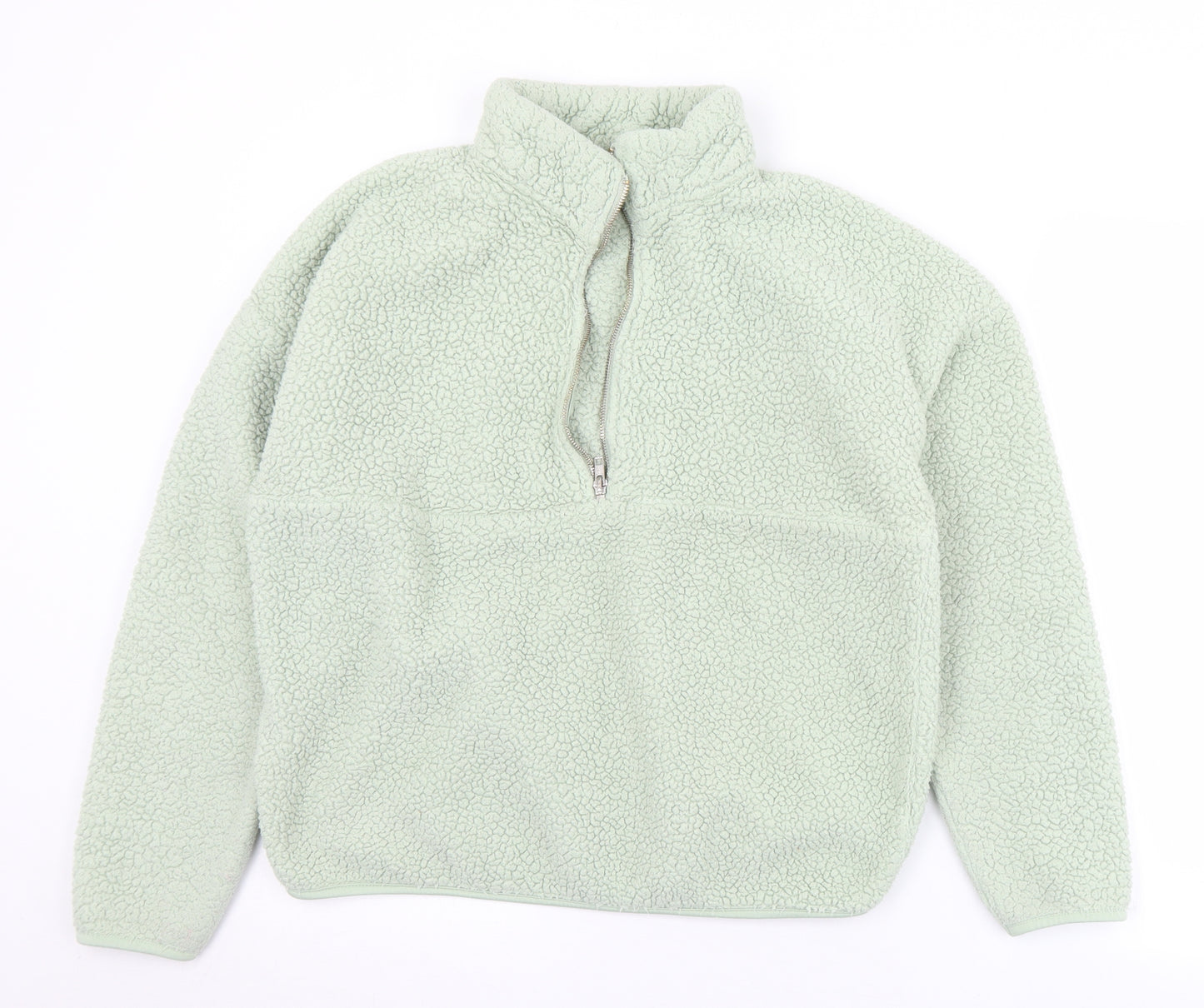 TU Womens Green Collared  Polyester Pullover Jumper Size 12