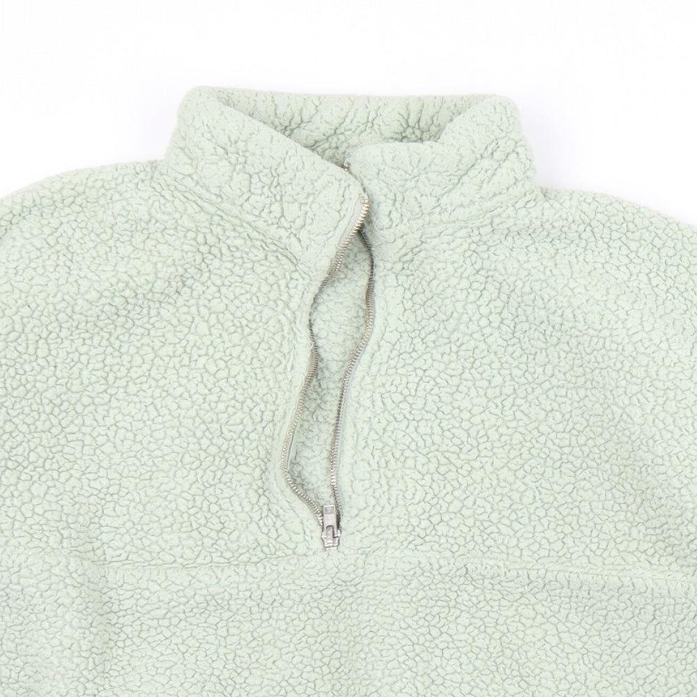 TU Womens Green Collared  Polyester Pullover Jumper Size 12