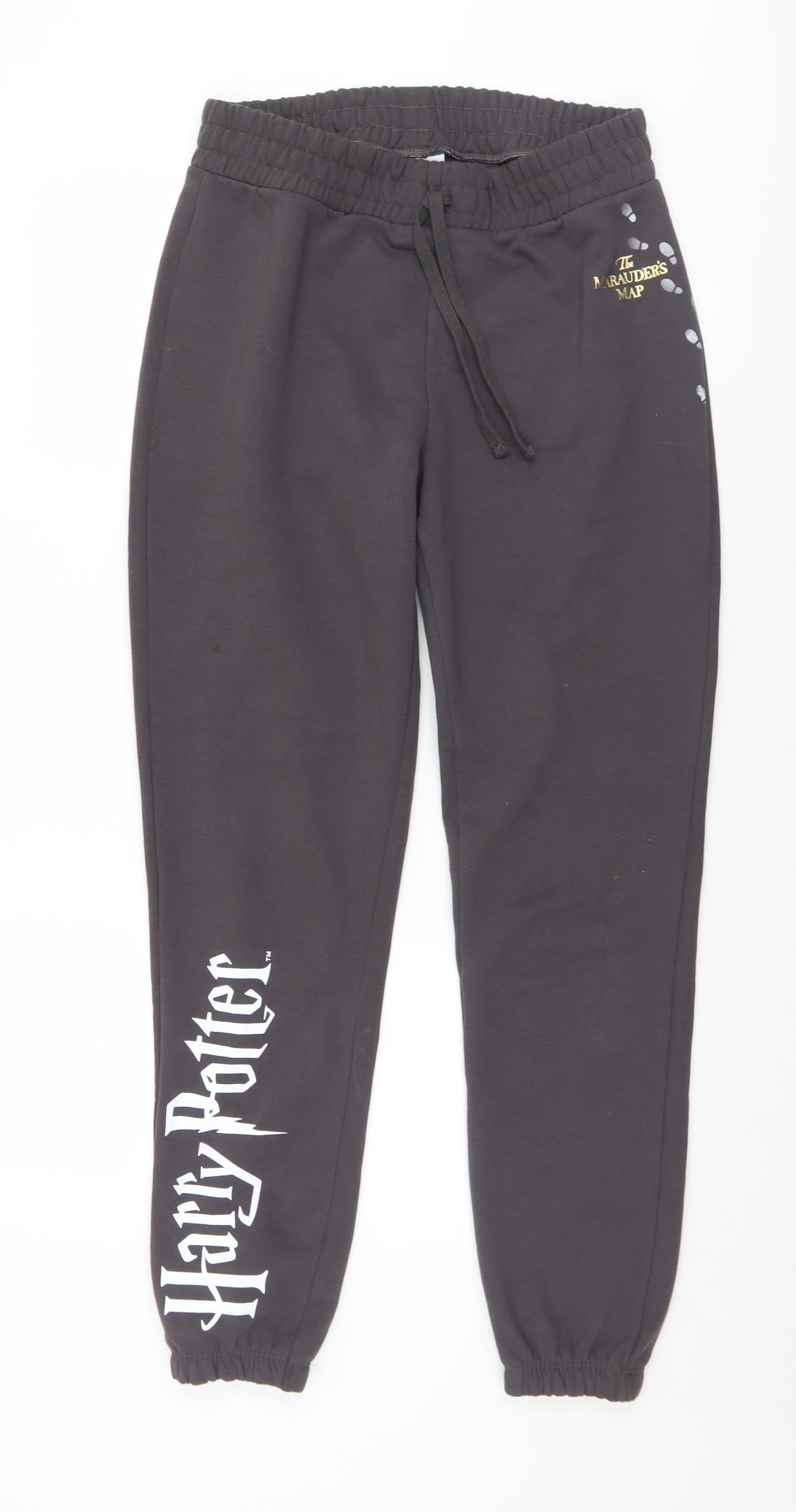 George Womens Grey  Cotton Jogger Trousers Size M L29 in Regular Drawstring - Harry Potter