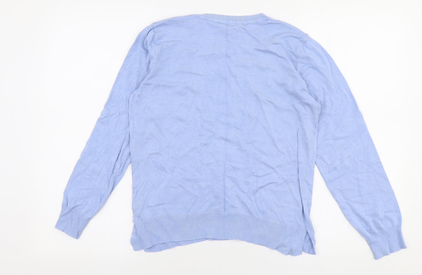 George Womens Purple Round Neck  Viscose Pullover Jumper Size 10