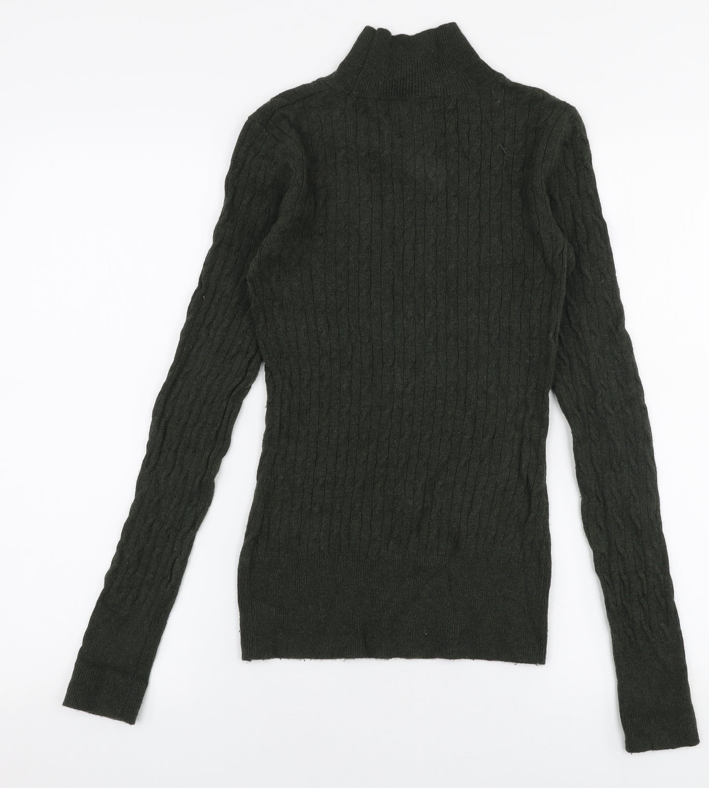 Aphorism Womens Green High Neck  Polyester Pullover Jumper Size 10