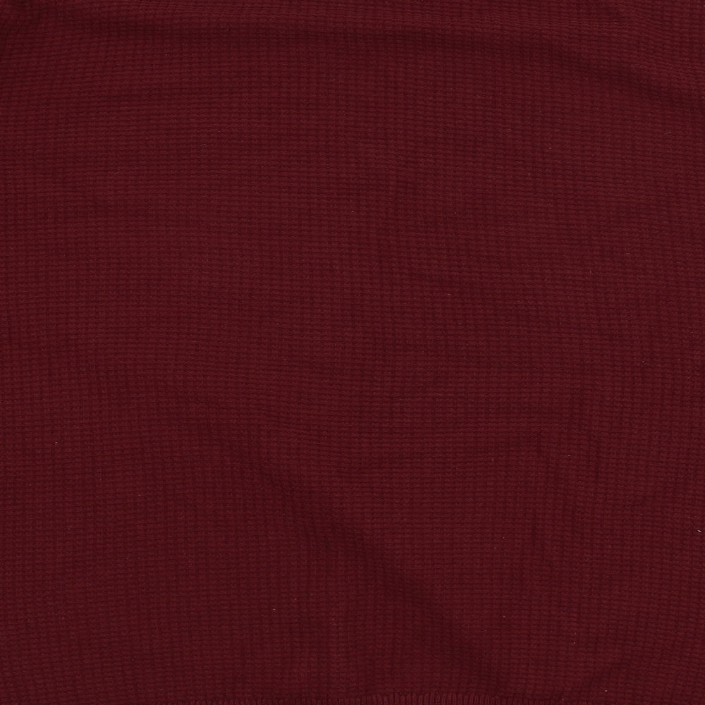 George Mens Red Round Neck  Cotton Pullover Jumper Size XL