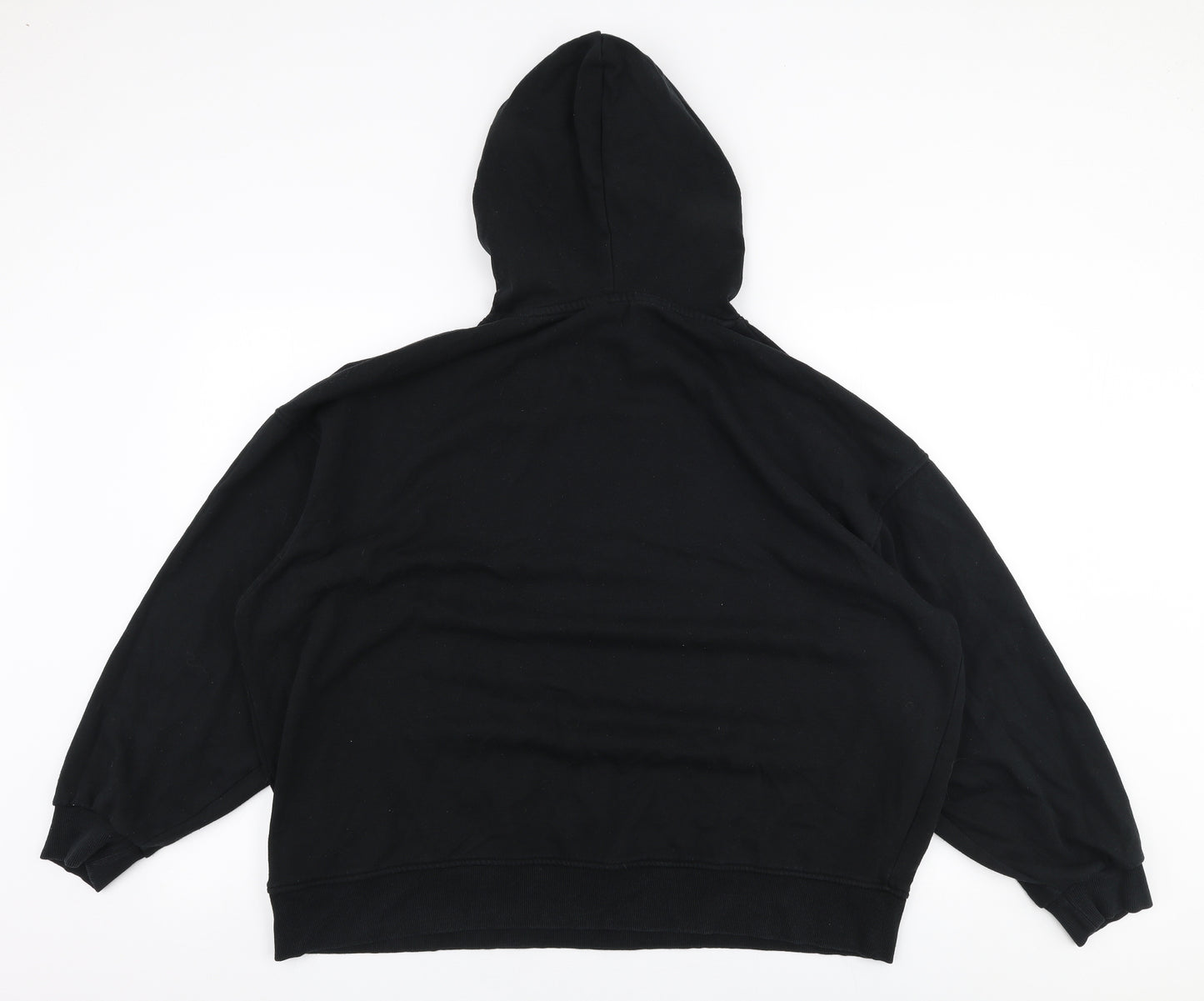 F&F Womens Black  Cotton Pullover Hoodie Size 16  Pullover