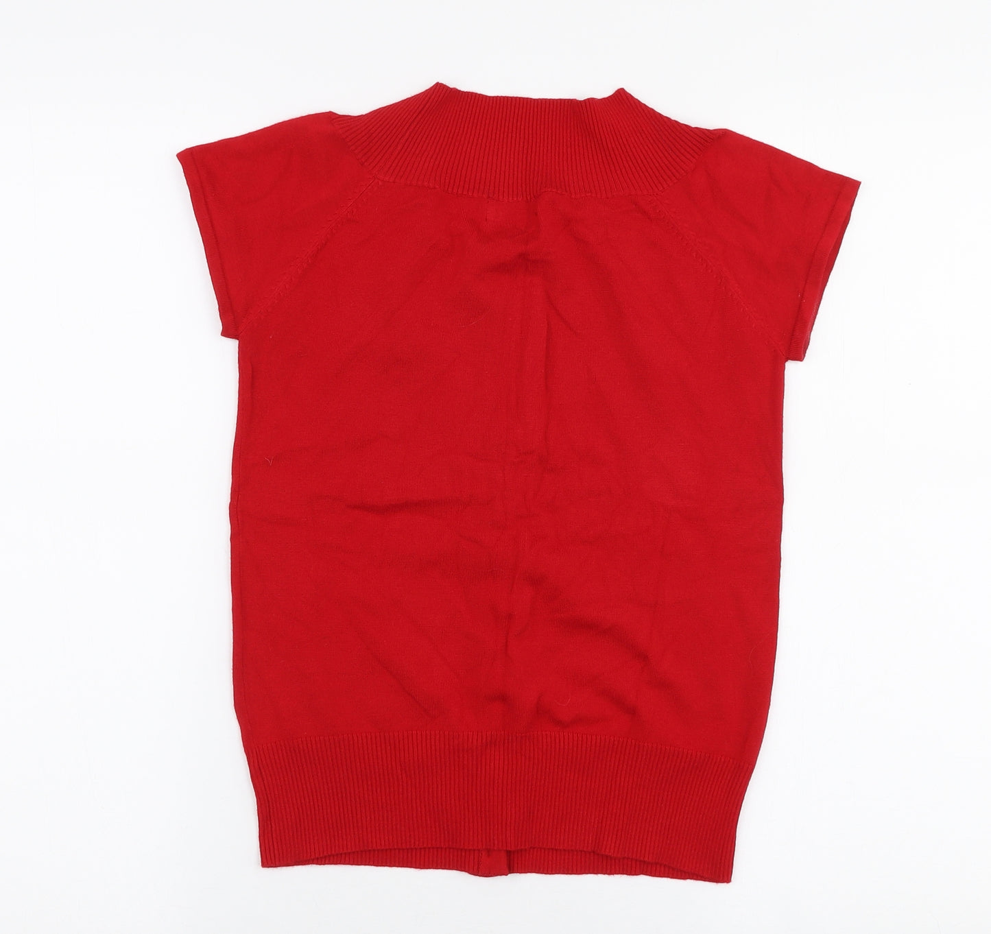 Florence & Fred Womens Red Round Neck  Viscose Cardigan Jumper Size 12