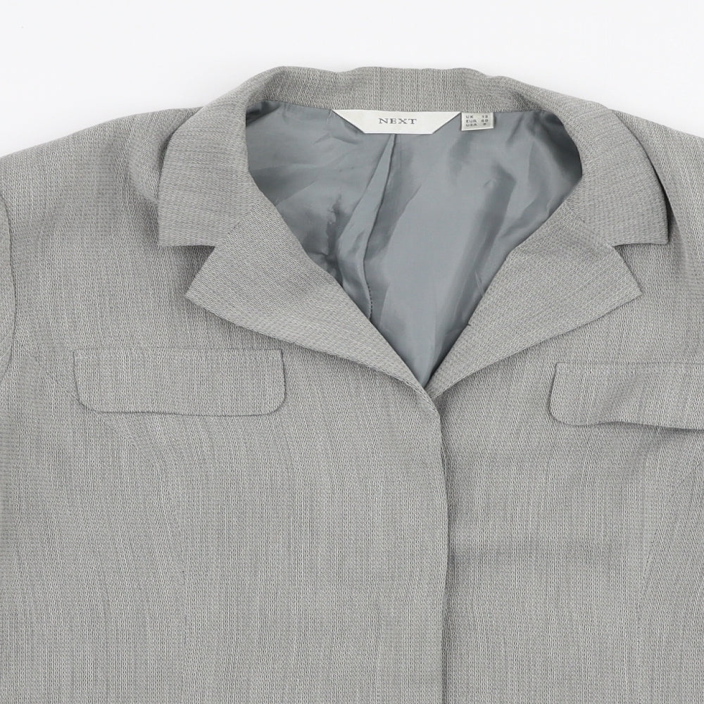 NEXT Womens Grey   Jacket Blazer Size 12  Button