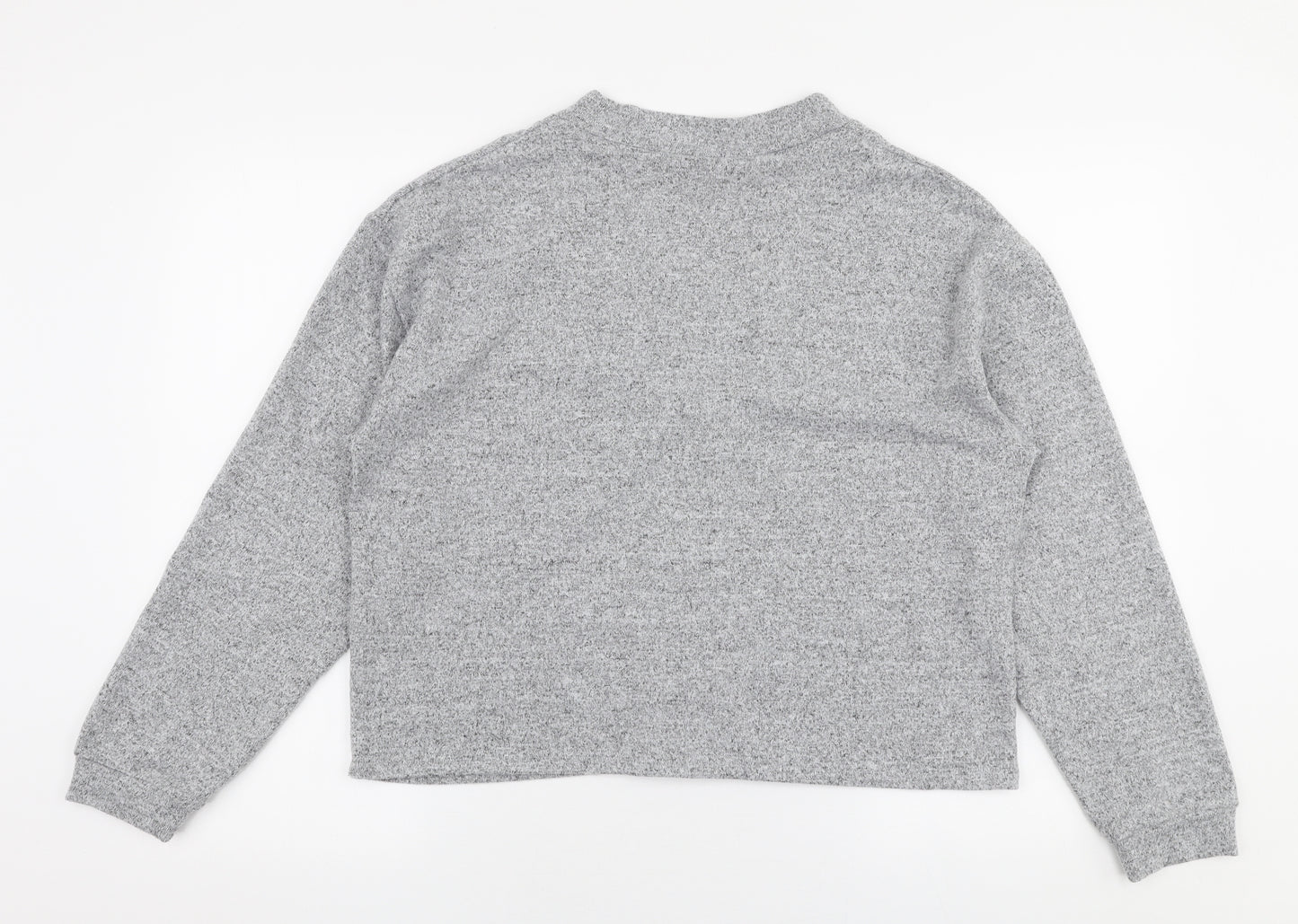 George Womens Grey V-Neck  Polyester Cardigan Jumper Size M