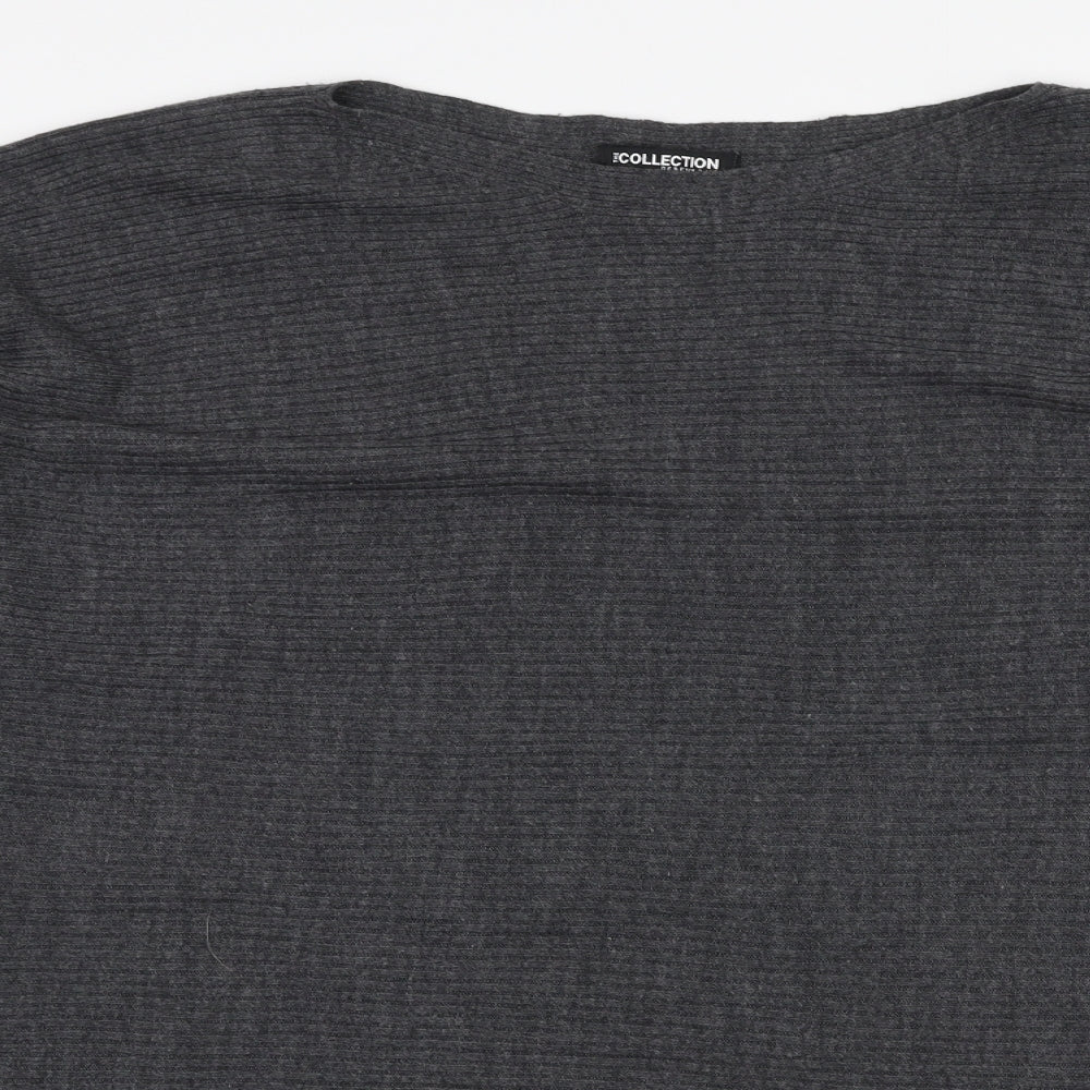 Debenhams Womens Grey Boat Neck  Acrylic Pullover Jumper Size 16