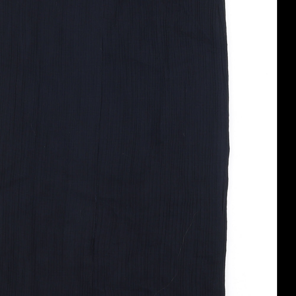 CARACTERE Womens Blue  Viscose Straight & Pencil Skirt Size 10   Zip