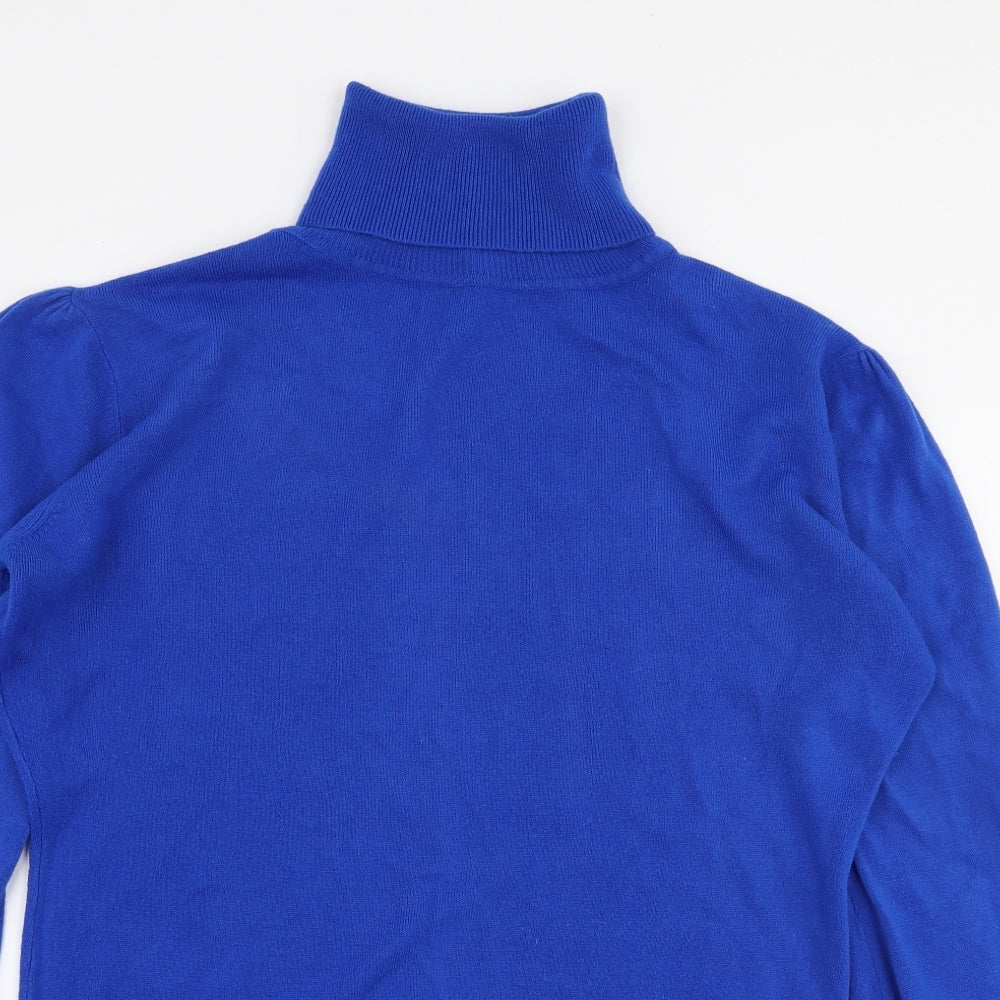 Atmosphere Womens Blue Roll Neck  Acrylic Pullover Jumper Size 18