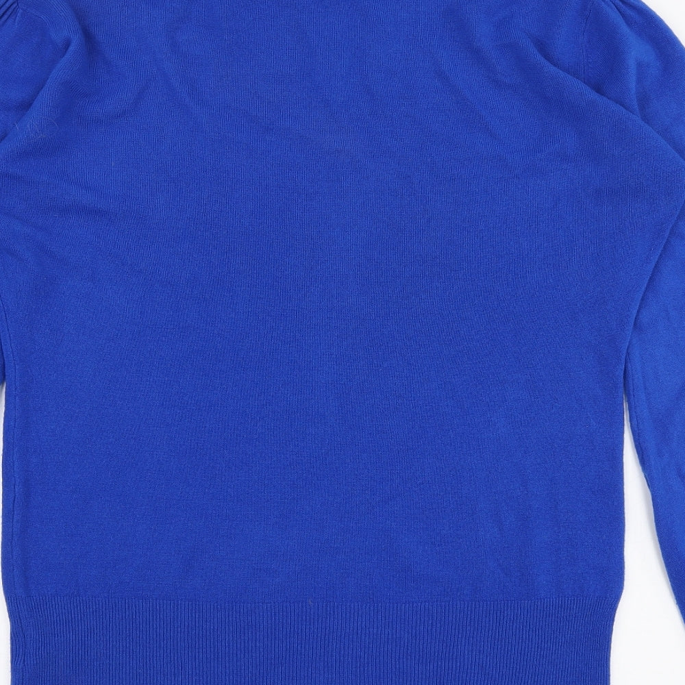 Atmosphere Womens Blue Roll Neck  Acrylic Pullover Jumper Size 18