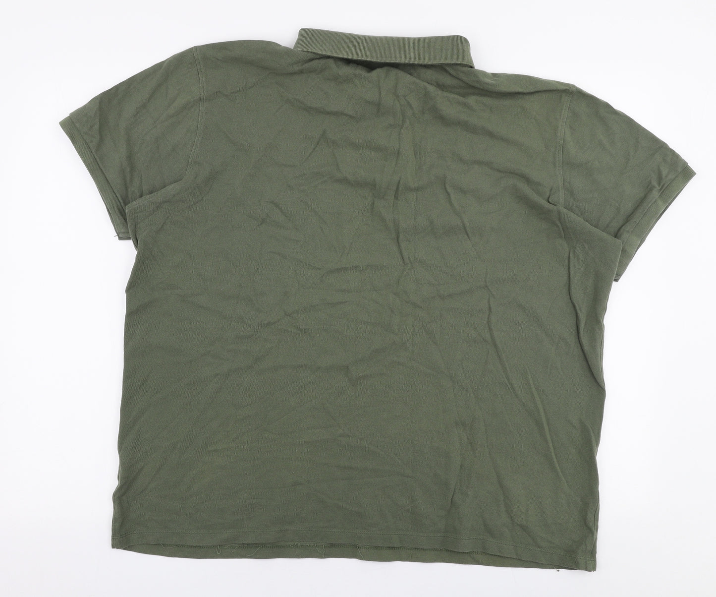 Primark Mens Green  Cotton  Polo Size 2XL Collared Button