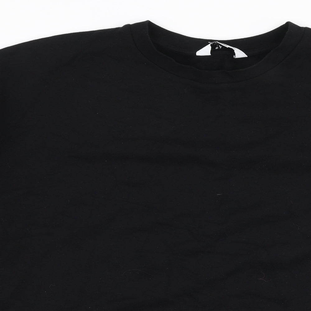 Dorothy Perkins Womens Black  100% Cotton Pullover Sweatshirt Size 16  Pullover