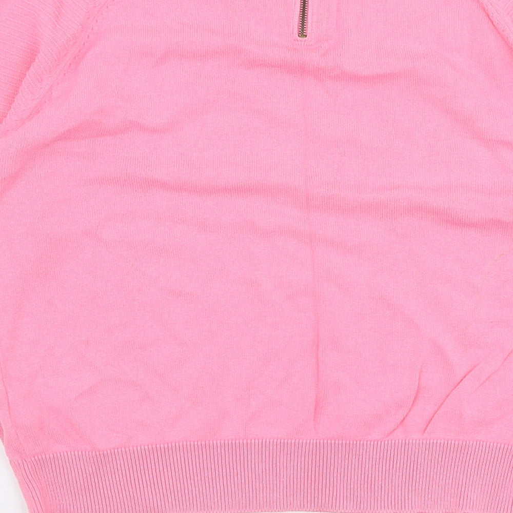 New Look Womens Pink Round Neck  Viscose Pullover Jumper Size 14