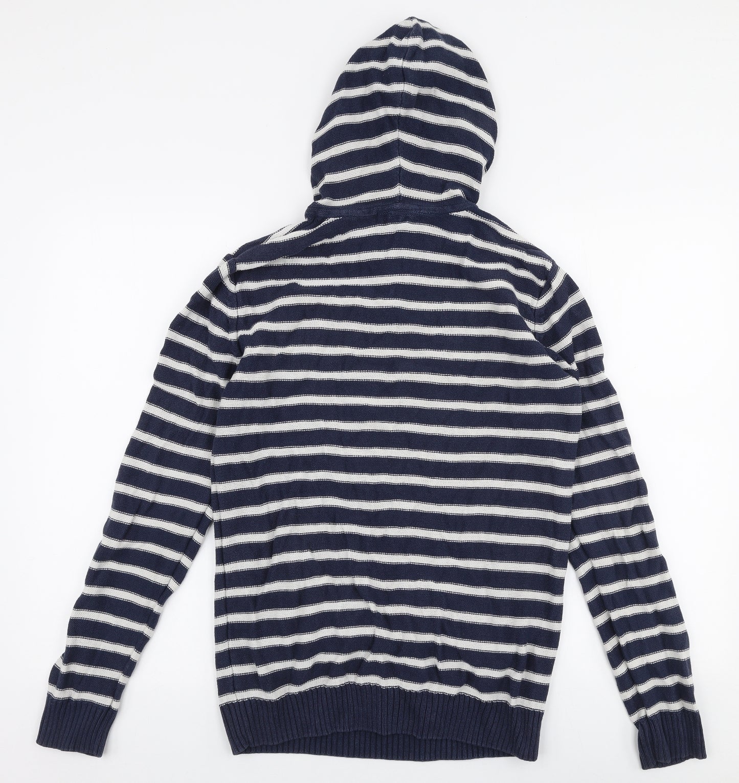 L.O.G.G Girls Blue Striped 100% Cotton Pullover Hoodie Size 14 Years  Pullover