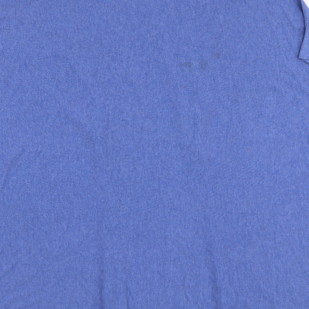 intown Womens Blue Round Neck  Cotton Pullover Jumper Size L