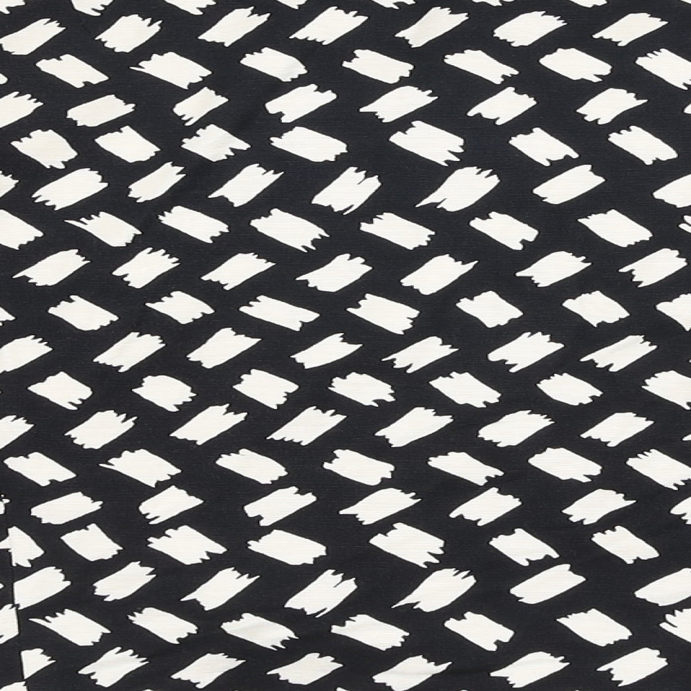 Boden Womens Black Geometric  Jacket Blazer Size 10  Button