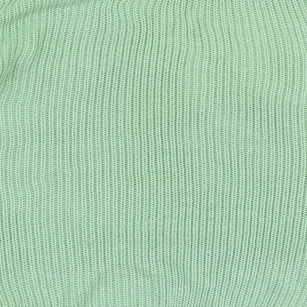 George Womens Green Boat Neck  Acrylic Pullover Jumper Size L