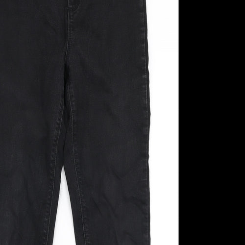 Dorothy Perkins Womens Black  Cotton Skinny Jeans Size 12 L27 in Slim Zip