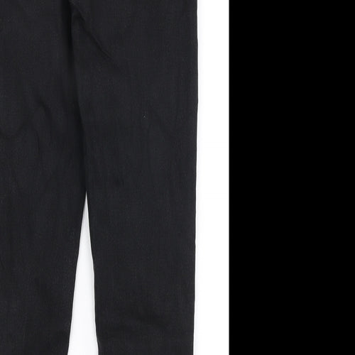 Dorothy Perkins Womens Black  Cotton Skinny Jeans Size 12 L27 in Slim Zip