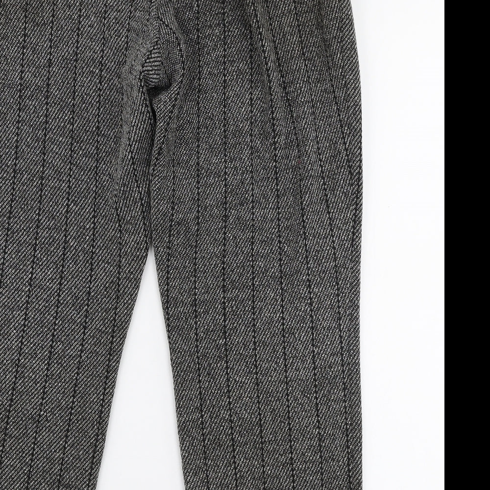 River Island Womens Grey  Polyester Trousers  Size 14 L27 in Regular Zip