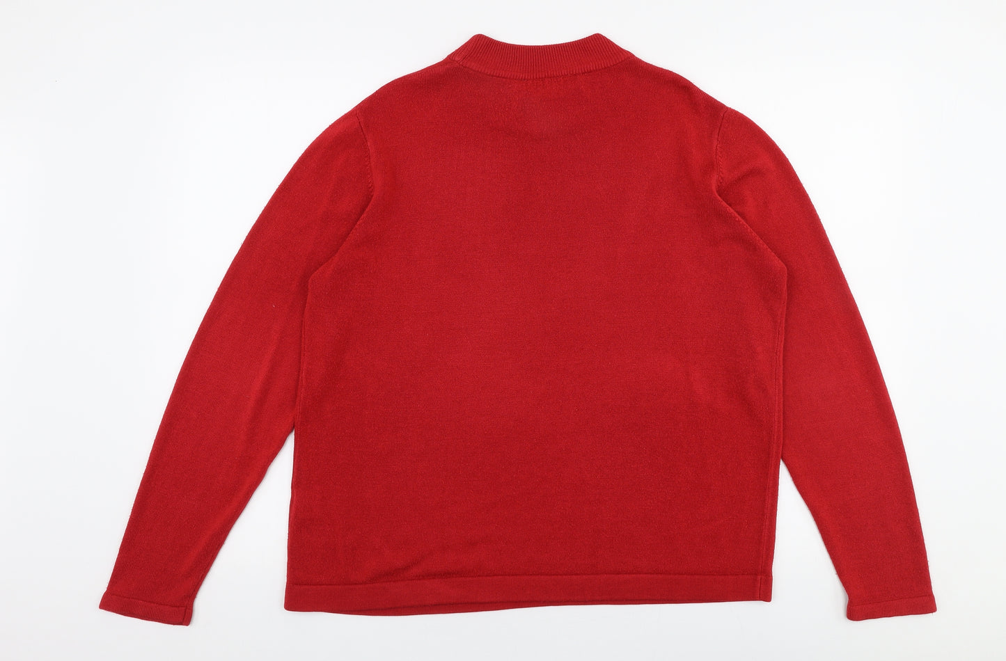 originals Womens Red Round Neck  Acrylic Pullover Jumper Size 18