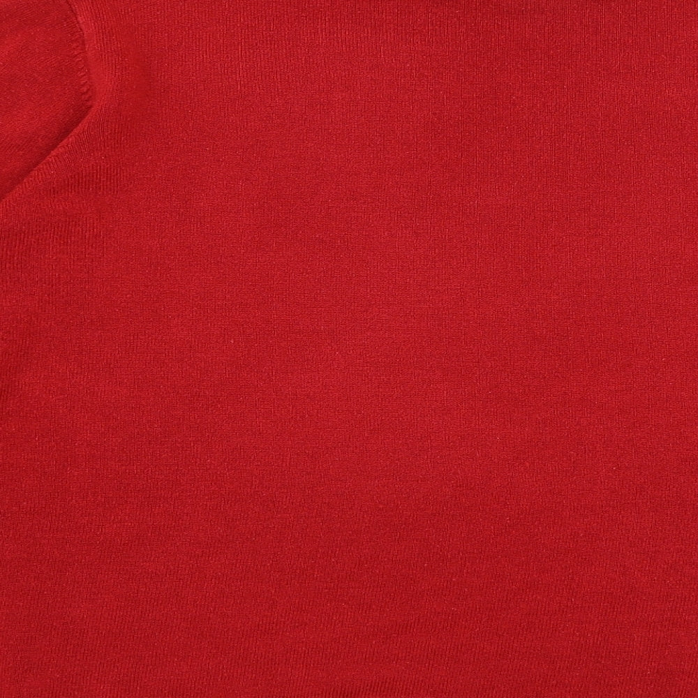 originals Womens Red Round Neck  Acrylic Pullover Jumper Size 18