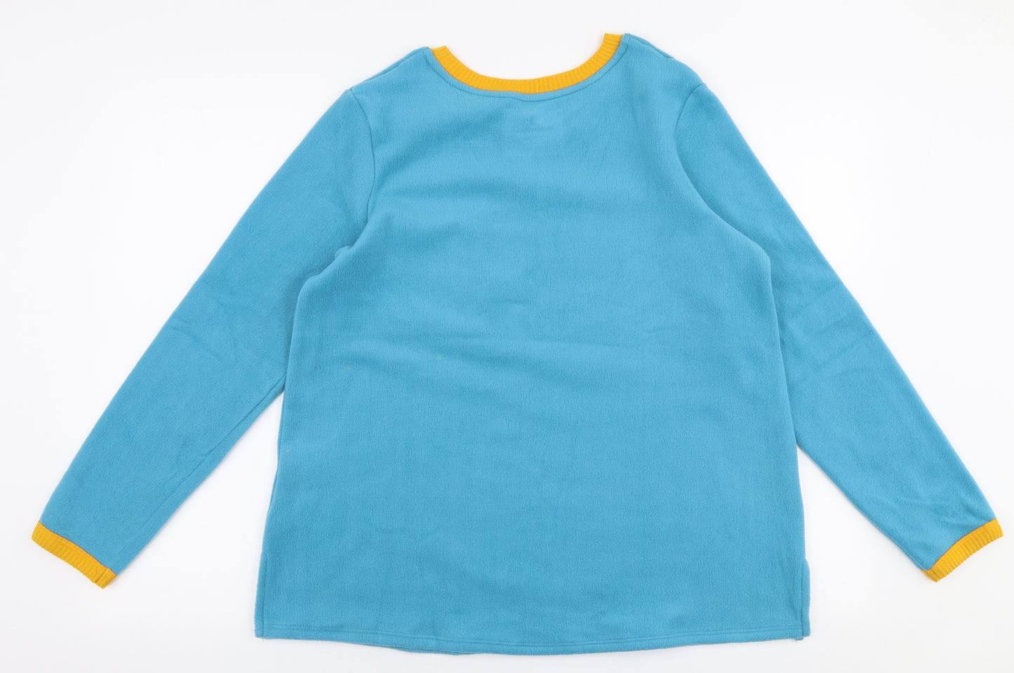 Cuddl Duds Womens Blue  Polyester Pullover Sweatshirt Size M  Pullover