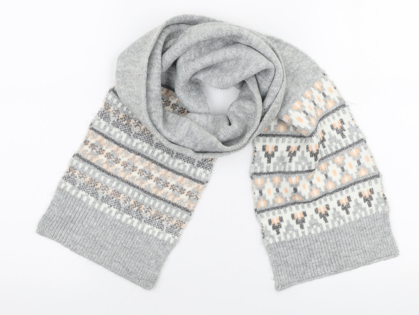 Preworn Womens Multicoloured Fair Isle Acrylic  Scarf