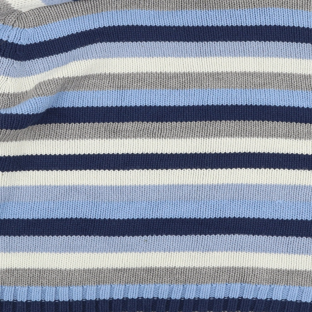 Evie Womens Multicoloured Roll Neck Striped Acrylic Pullover Jumper Size 22