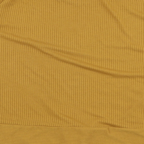 Marks and Spencer Womens Yellow  Polyester Jersey T-Shirt Size M Round Neck