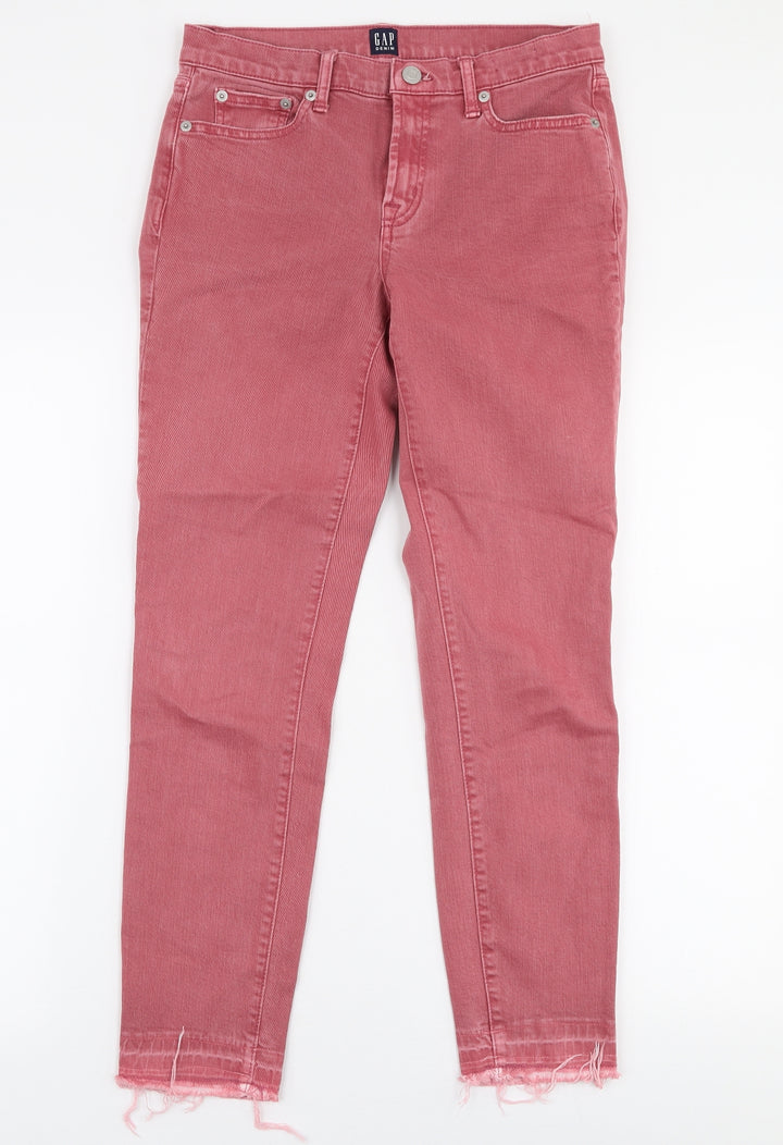 Gap Womens Pink Polyester Skinny Jeans Size 27 in L27 in Slim Zip