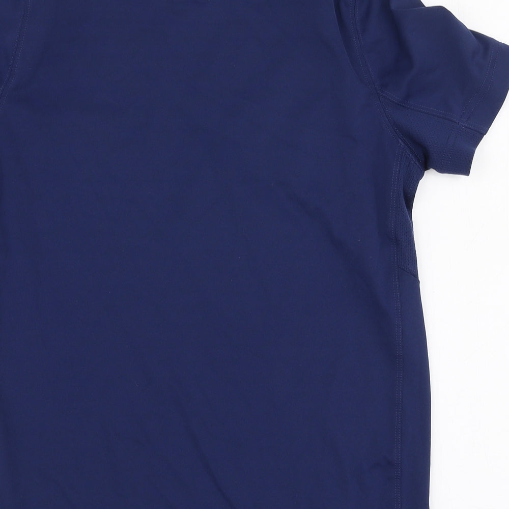 Nike Girls Blue  Polyester Basic T-Shirt Size M Round Neck Pullover